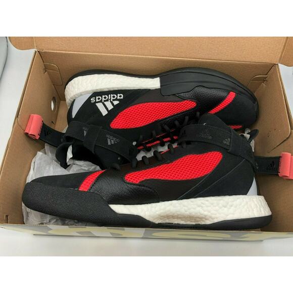 adidas Posterize Men's Basketball Core Black Shock Red Silver EG6879 Size 11 - Picture 11 of 12